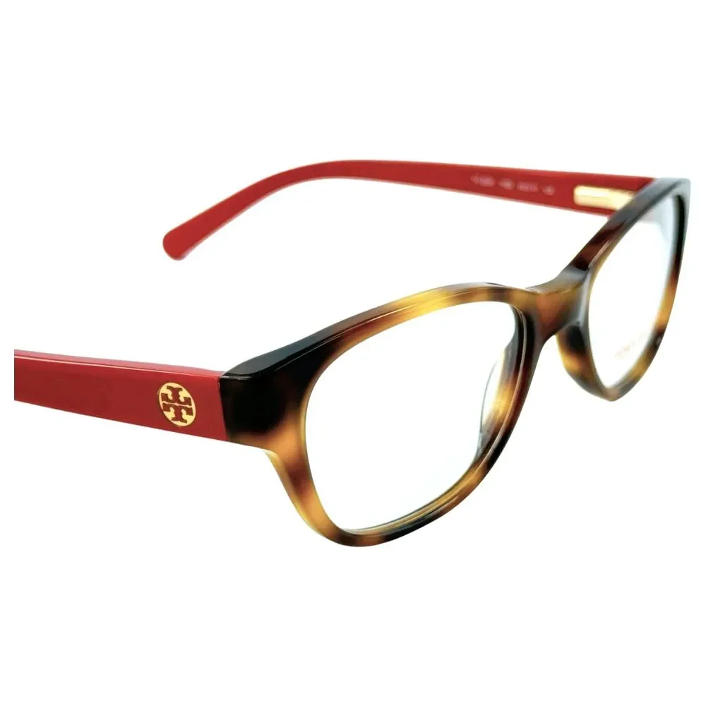 Tory Burch TY2031 Womens Plastic Eyeglass Frame 1162 Amber Orange Havana 49-17